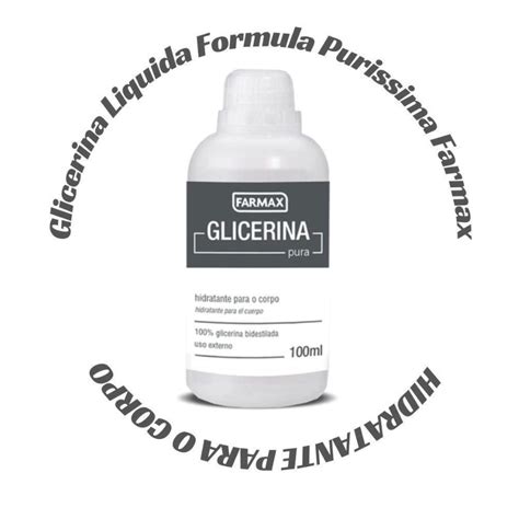 Hidratante Glicerina Pura Farmax 100ml Bidestilada Bi Destilada Cabelos E Corpo Shopee Brasil