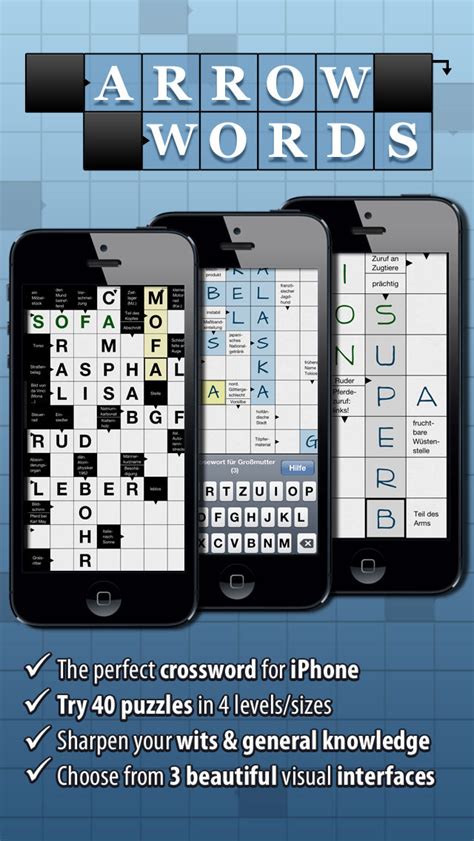 However, if you wish to make symmetric crosswords, there are several programs (software) you can choose from. Crossword: Arrow Words - the Free Crosswords Puzzle App ...