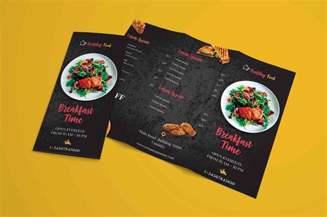 Download Free Restaurant Tri Fold Brochure Template On Behance