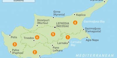 Republica cipru este un teren al istoriei cu așezări existente aici încă din epoca de piatră. Cipru hartă - Hărți Cipru (Europa de Sud - Europa)