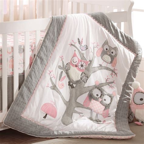 Levtex Baby Night Owl 5pc Bedding Set Pink In 2021 Owl Baby Rooms
