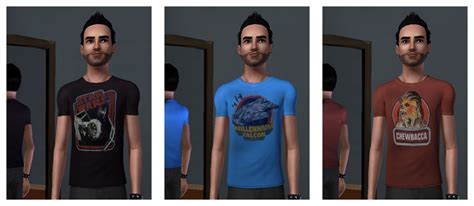 Mod The Sims Adult Male Star Wars Junk Food Shirts Pack 01