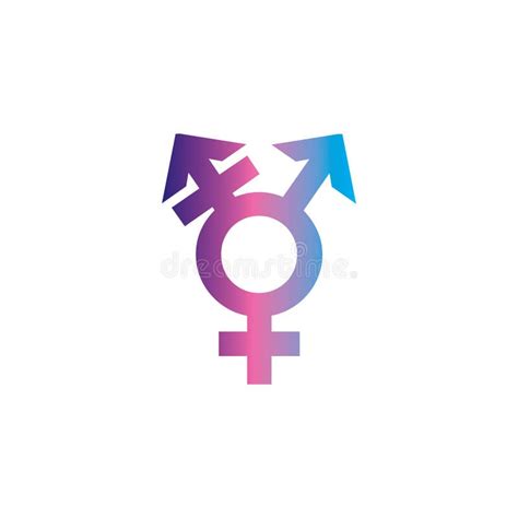 transgender symbol combining gender symbols vector icon on white background stock vector