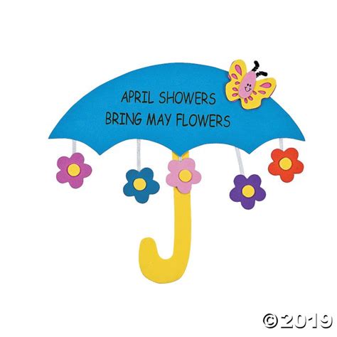 April Showers Bring May Flowers Sign Craft Kit Makes 12