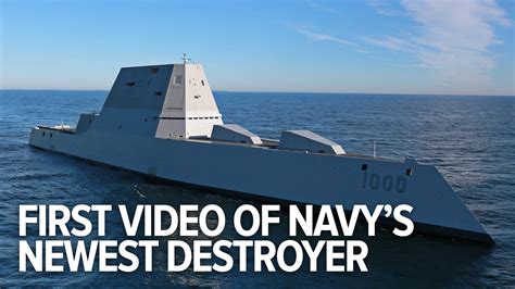 First Video Of The Us Navys New Star Wars Ish Destroyer At Sea