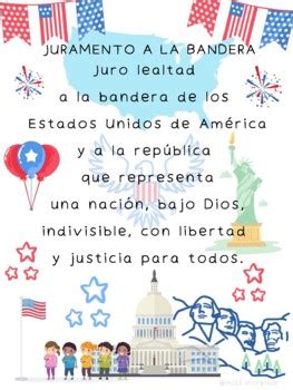 Pledge of Allegiance en español Juramento a la Bandera de Estados Unidos