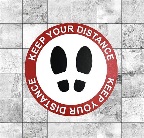 Social Distance Floor Stickers Universeal Uk