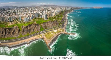 Lima Peru Aerial View Miraflores Town Stock Photo 2138073453 Shutterstock