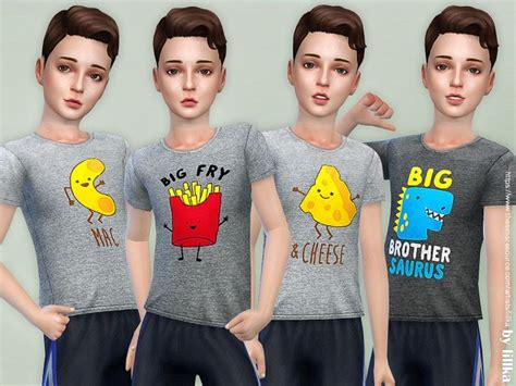 T Shirt Collection For Boys P13 Found In Tsr Category Sims 4 Male