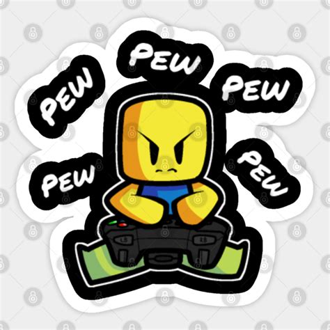 Roblox Gaming Noob Pew Gamer Birthday T For Kids Roblox Sticker