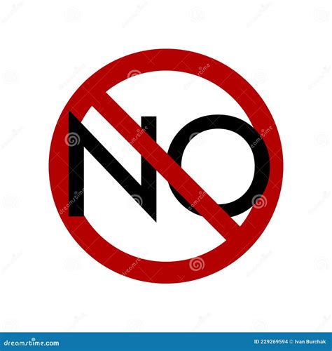 Not Allowed Prohibition Sign No Symbol Isolated On White Vector