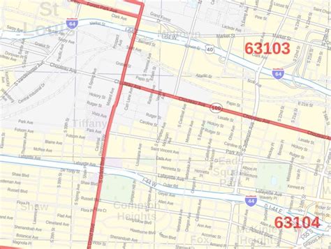 St Louis City Zip Code Map Map