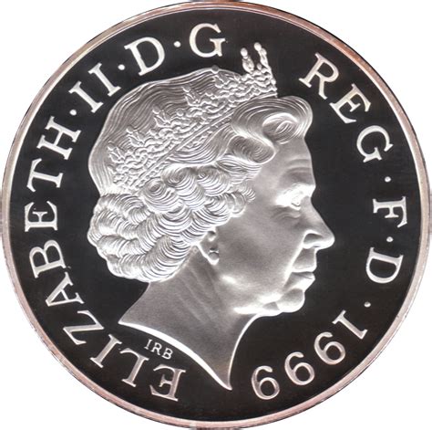 5 Pounds Elizabeth Ii Millennium Silver Proof United Kingdom