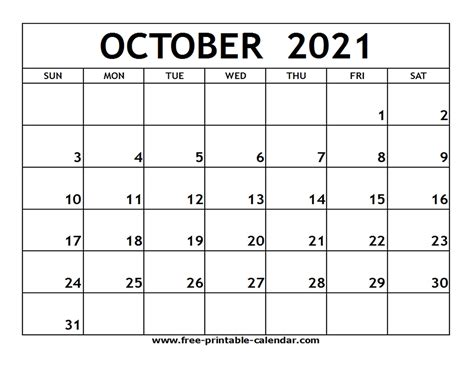 Free Printable Calendar 2021 Monthly Calendar Printables Free Blank