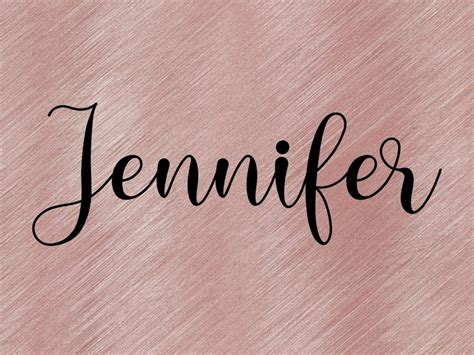 Jennifer Name Svg Png Custom Name Clipart Svg Png Image Gold Etsy