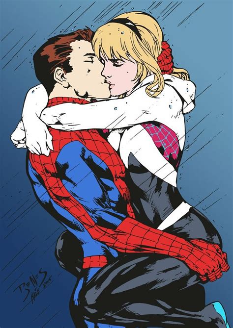 spider man and spider gwen kiss spiderman and spider gwen spiderman black cat spider gwen