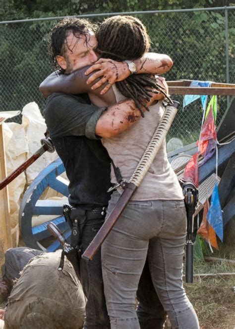 Michonne And Rick In The Walking Dead Season 7 Episode 12 Say Yes