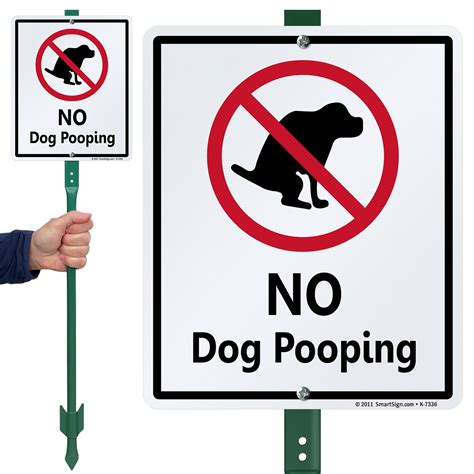 Smartsign No Dog Pooping Sign 12 X 18 Aluminum Mx