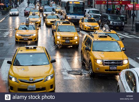 Taxis Manhattan New York City New York Usa Stock Photo