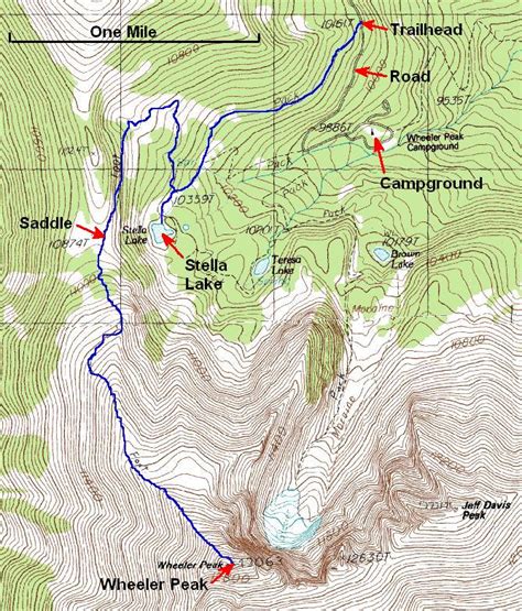 Wheeler Peak Map