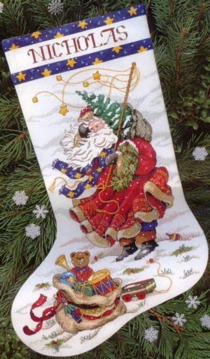 14 dimensions 08496 windswept santa stocking herzen needlepoint christmas stockings