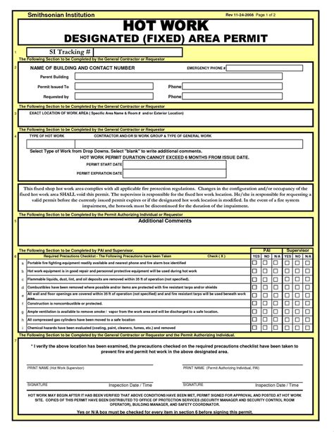 Permit To Work Template Web This Permit To Work Template Is Used For