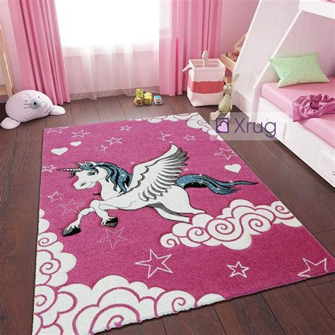 Check spelling or type a new query. Super Saturday Kids Unicorn Rug For Girls Bedroom Thick ...