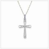 Simple Sterling Silver Cross Necklace Images