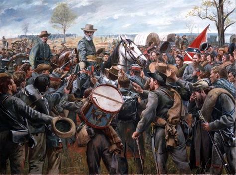 Painting Of Gen Robert E Lee Biding Farewell To His Troops At