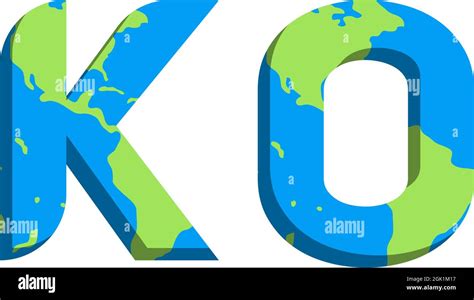 Initial Ko Logo Design With World Map Style Logo Business Branding