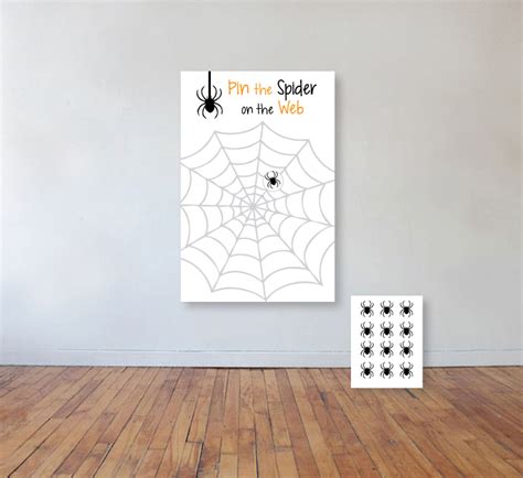 Halloween Pin The Spider On The Web Game Catch My Party