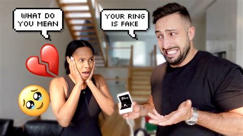 Telling My Fiance Her ENGAGEMENT Ring Is FAKE Finally Being Honest