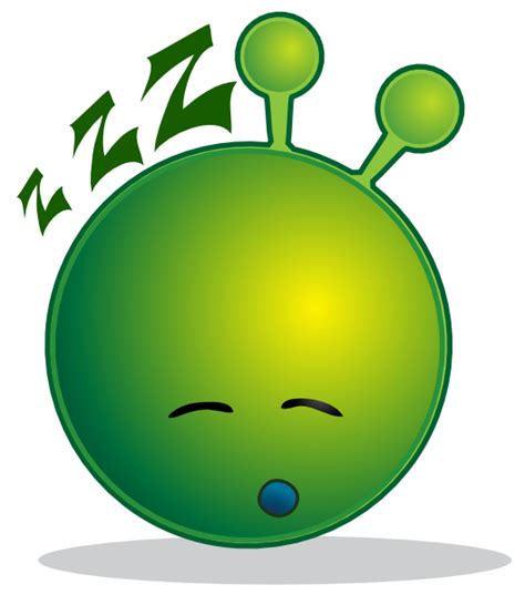 Smiley Green Alien Sleepy Clip Art At Vector Clip Art