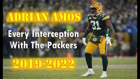 Every Adrian Amos Interception With The Packers 2019 2022 Youtube