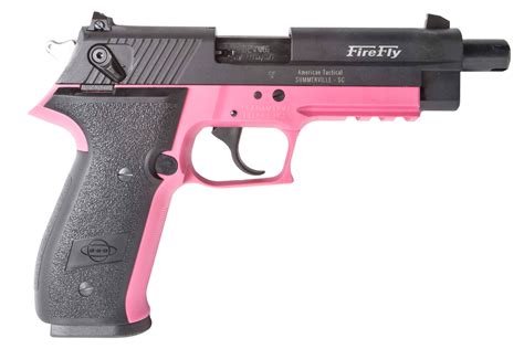 Gsg Firefly 22lr Rimfire Pistol With Pink Frame And Threaded Barrel