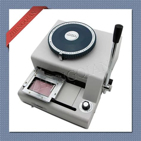 72 Character Memmber Pvc Card Embosser Machine With Italics Codes