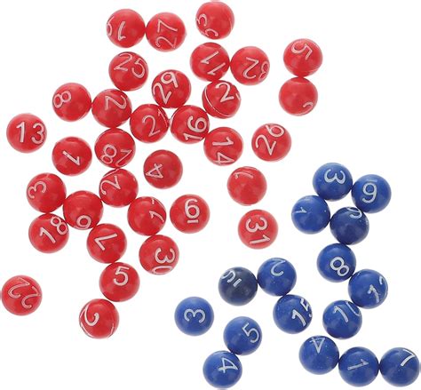 Foytoki 49pcs Lottery Machine Ball Raffle Balls Number Bingo Ball Number Bingo Game