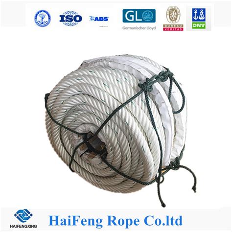 6 Strand 3 Inch Diameter Nylon Mooring Ropes For Boating And Shiping