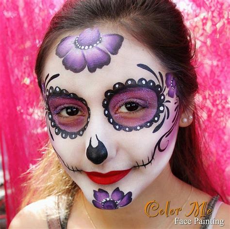 Pin De Lesley Bowles En Sugar Skulls Maquillaje De Fantasia Infantil