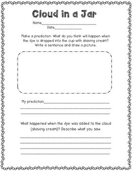 Some clouds are high up in the sky. Science Cloud In A Jar Worksheets & Teaching Resources | TpT | Cloud in a jar, Middle school ...