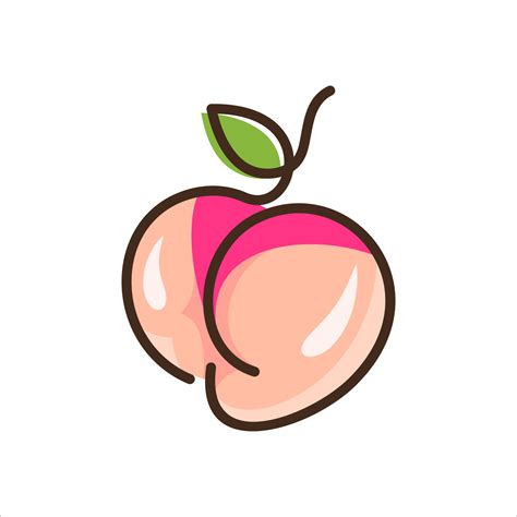 peach butt logo design vector illustration 7923431 vector art at vecteezy