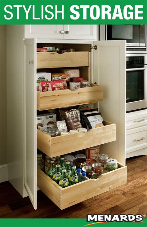 maximize  pantry storage  medallion cabinetry  deep roll