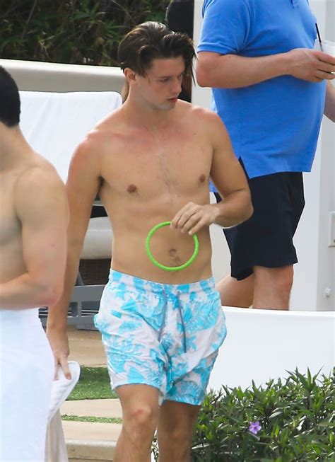 he s a knockout patrick schwarzenegger shirtless in miami beach pictures popsugar