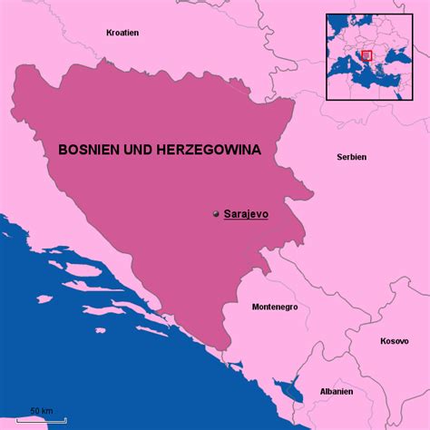 StepMap - Bosnien und Herzegowina_D - Landkarte für Europa