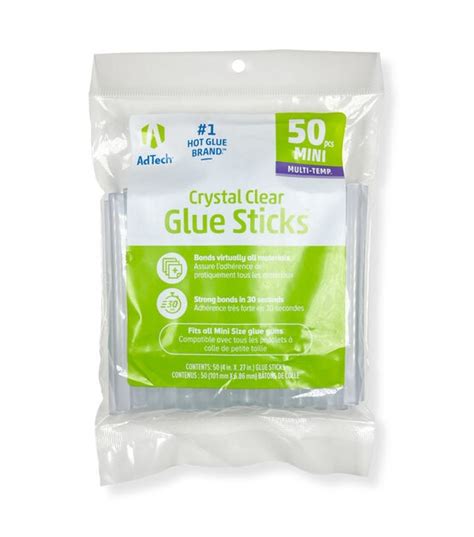 Adtech 50ct Crystal Clear Mini Multi Temp Glue Sticks Joann