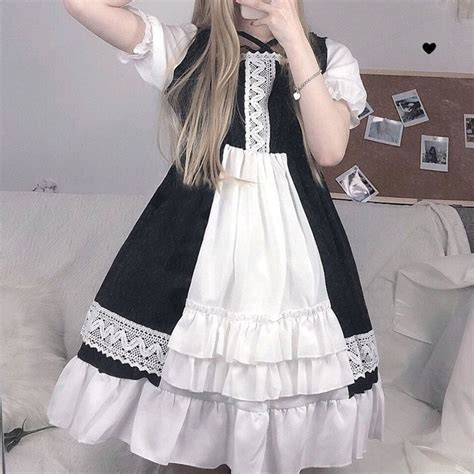 Vestido Kawaii Vestido Princesa Lolita Cosplay Lolita Etsy