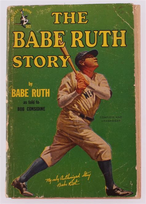 vintage 1948 the babe ruth story autobiography pocket book pristine auction