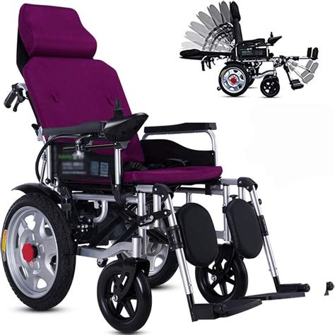 fauteuil roulant Électrique avec appui tête pliable powerchair avec le système d assistance au