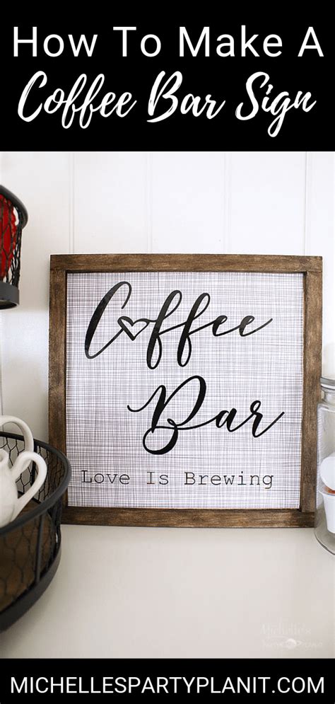 It's easy to paint the frame if you're looking for a different color. How to Make a Coffee Bar Sign with Cricut - Michelle's ...