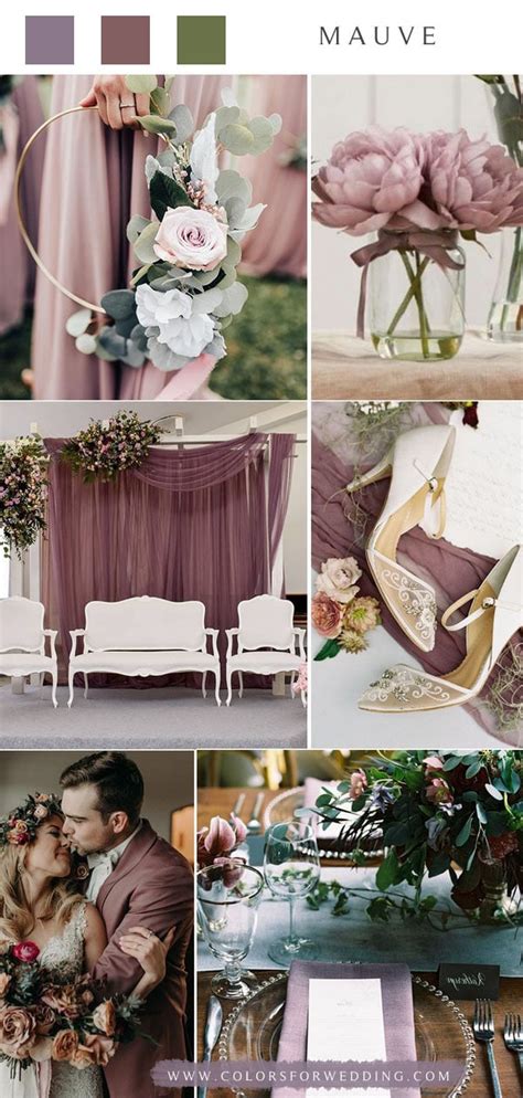 10 Mauve Wedding Color Palettes For Fall And Winter Weddings